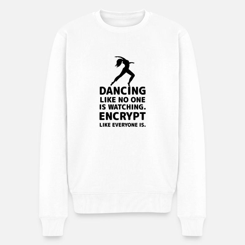Dancing Dance Music - Männer Premium Bio Pullover - Weiß