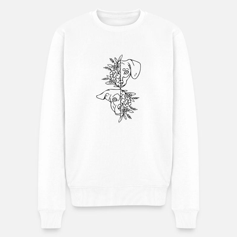 deux chiens - Pull Premium bio Homme - blanc