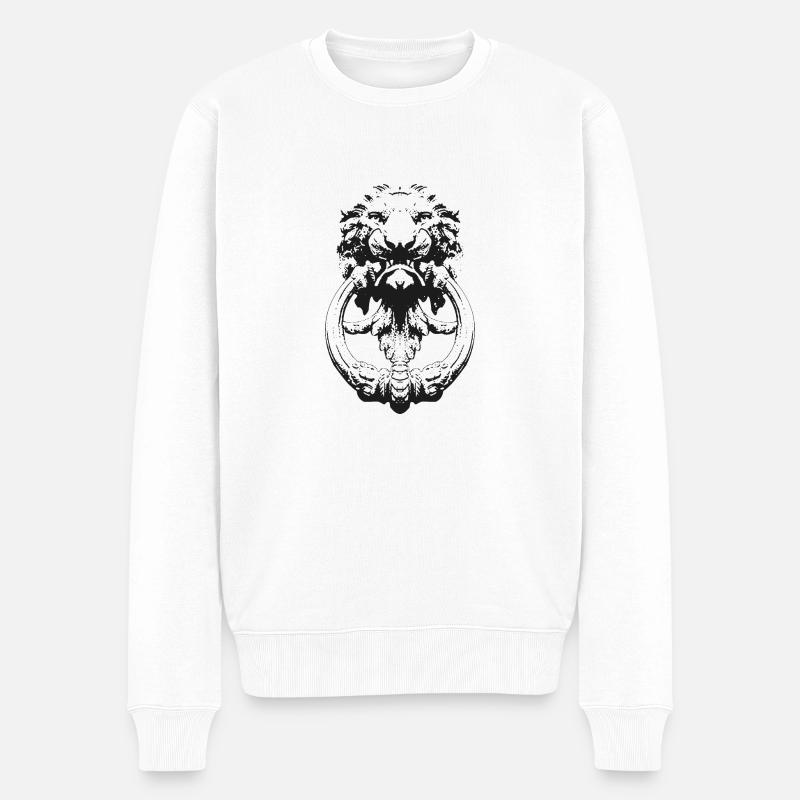 Türklopfer - Männer Premium Bio Pullover - Weiß