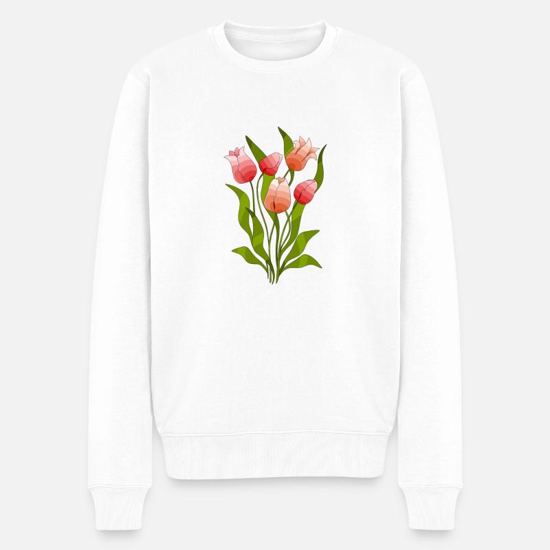 Fleur - Pull Premium bio Homme - blanc