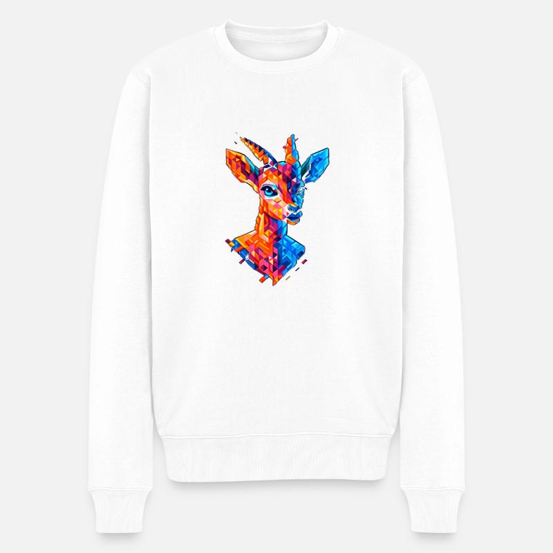 Chèvre Plolygon - Pull Premium bio Homme - blanc
