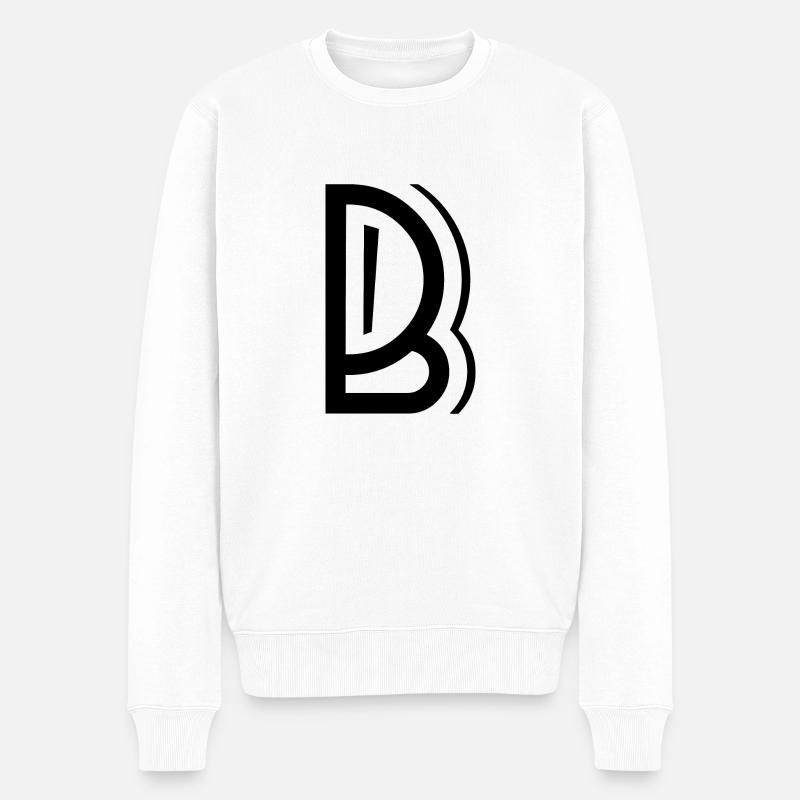 Buchstabe B - Männer Premium Bio Pullover - Weiß