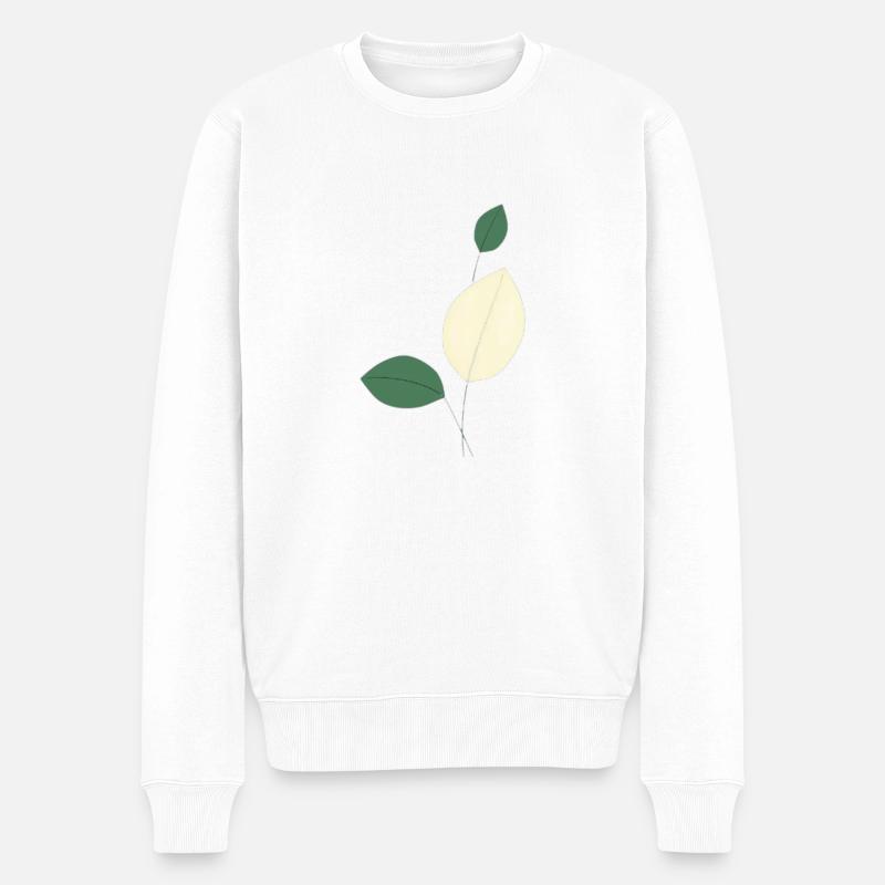 Feuilles - Pull Premium bio Homme - blanc