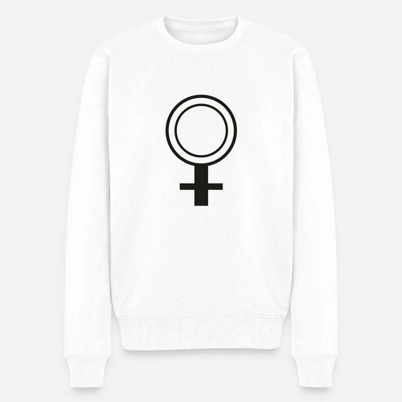 girls - Männer Premium Bio Pullover - Weiß