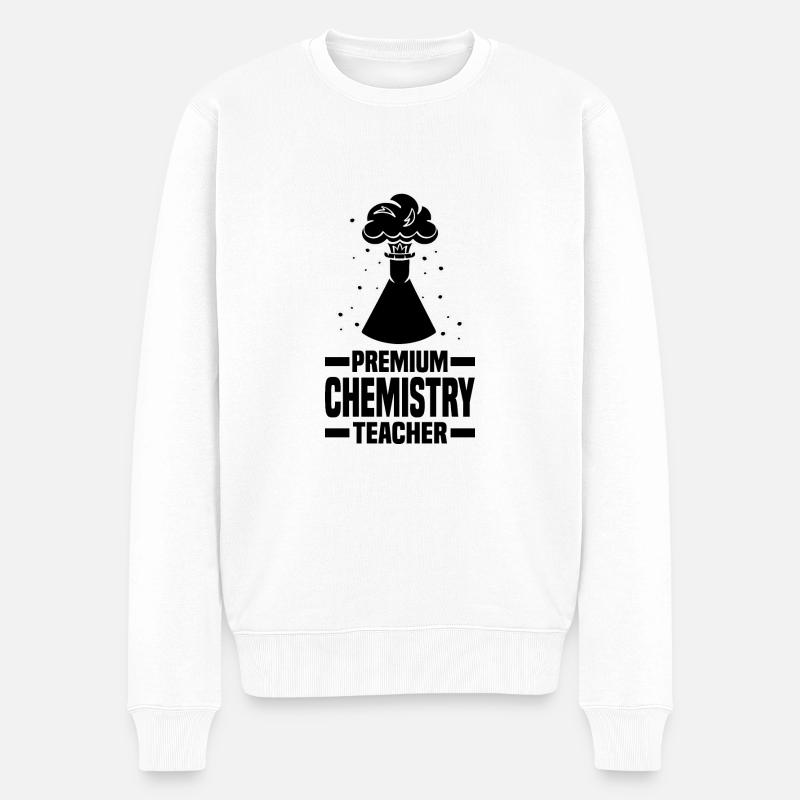 Chemie - Männer Premium Bio Pullover - Weiß