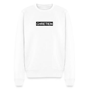Chrétien - Pull Premium bio Homme - blanc - Devant - Thijin (182cm)
