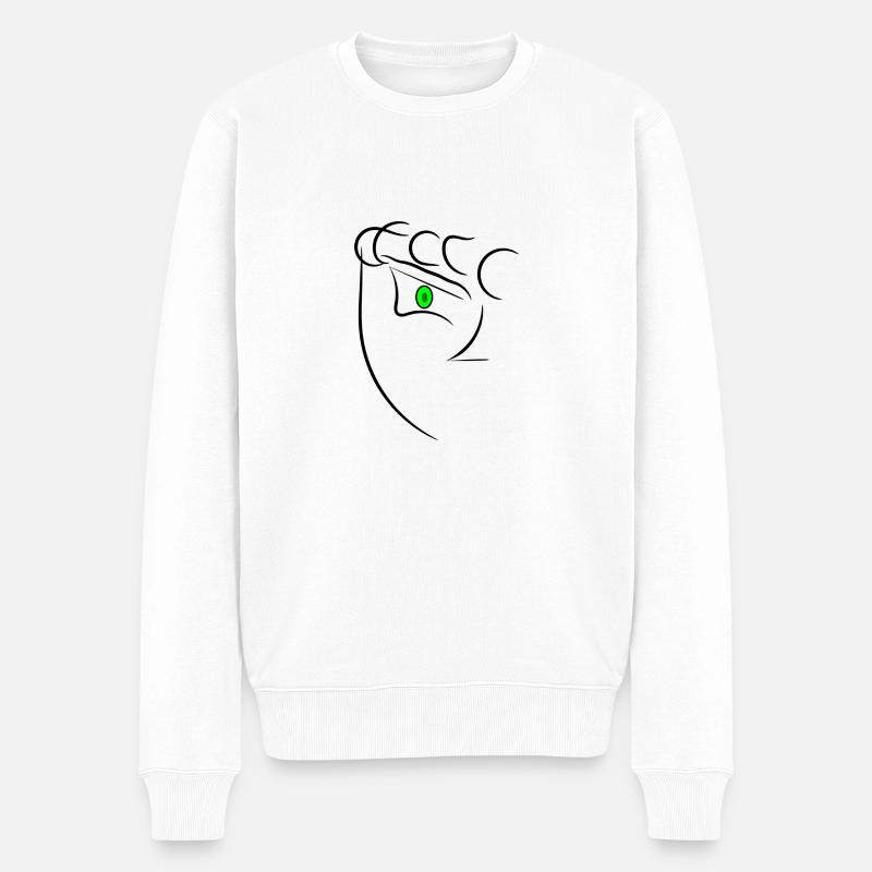 Gesicht Juli 2022 png - Männer Premium Bio Pullover - Weiß