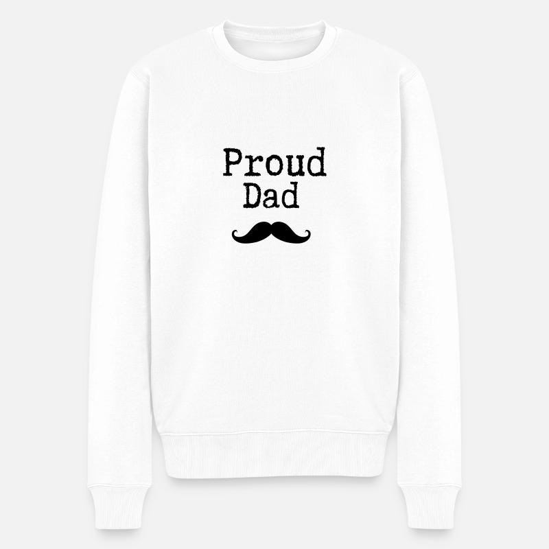 Proud Dad - Männer Premium Bio Pullover - Weiß