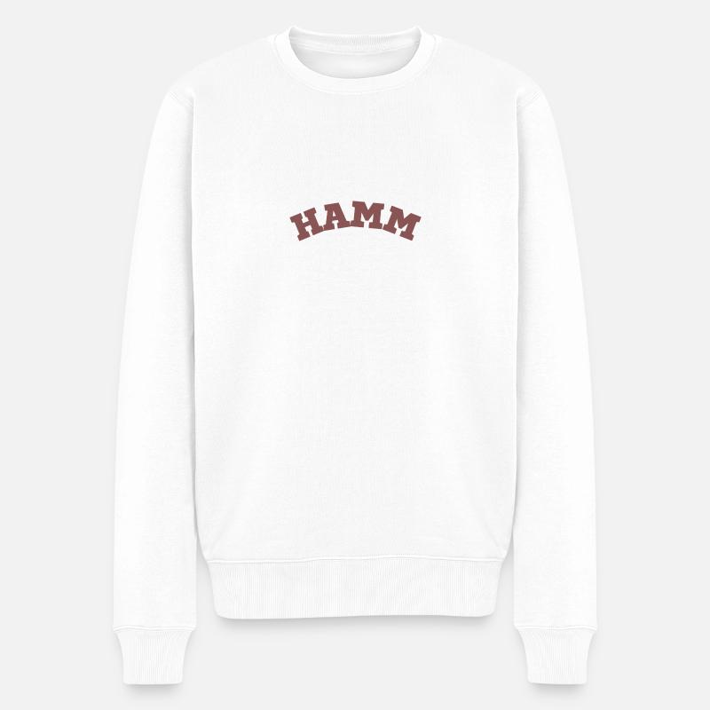 Hamm - Männer Premium Bio Pullover - Weiß