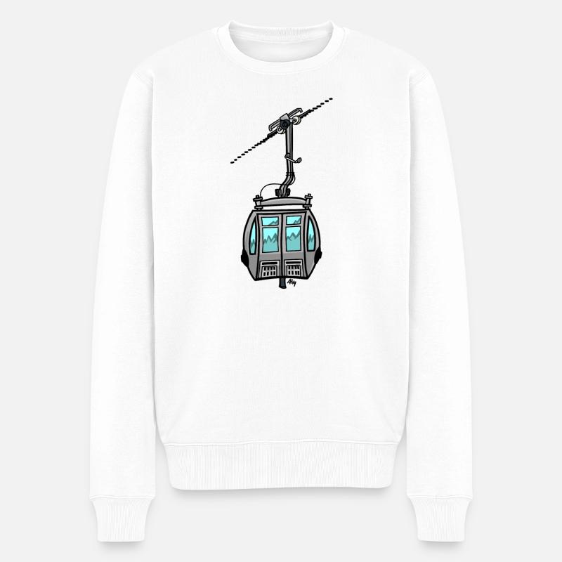 0851 lose Gondel - Männer Premium Bio Pullover - Weiß