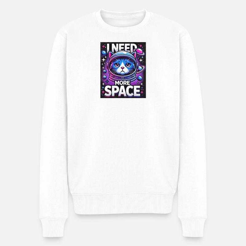 I Need More Space - Männer Premium Bio Pullover - Weiß