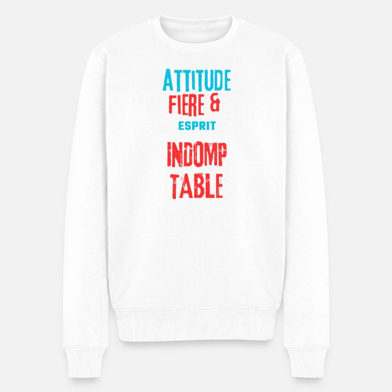 Fière et indomptable - Pull Premium bio Homme - blanc