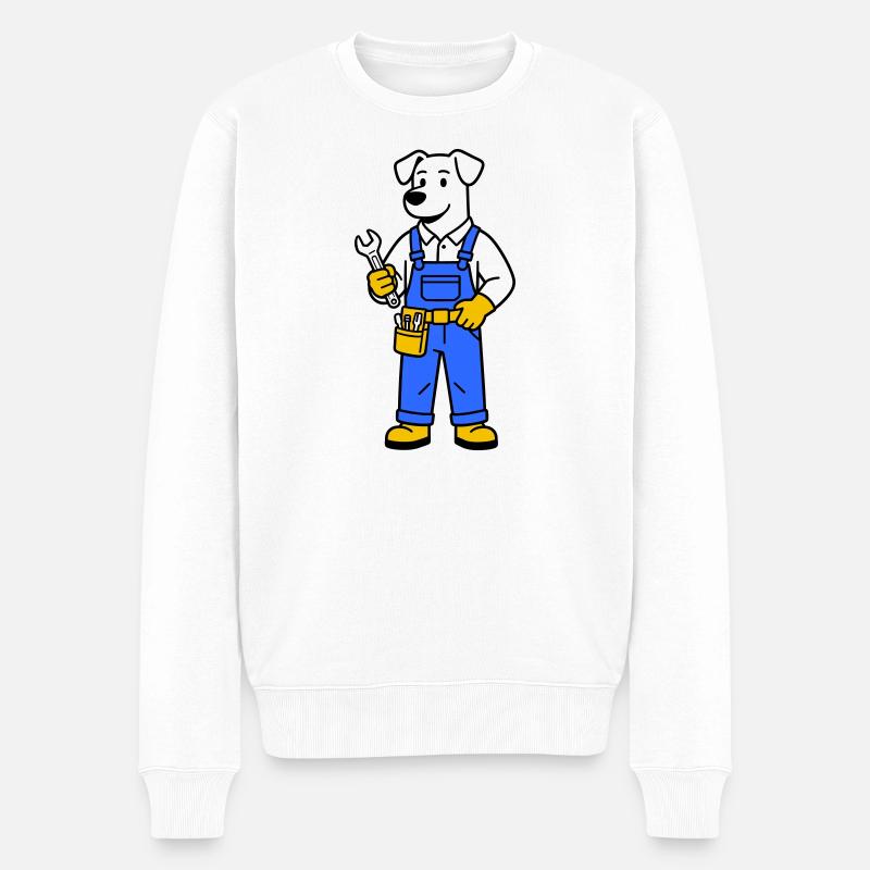 Hundeklempner - Männer Premium Bio Pullover - Weiß