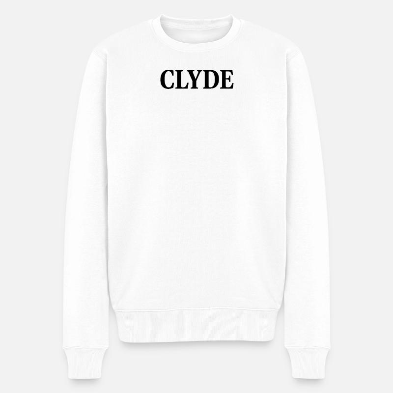 CLYDE - Männer Premium Bio Pullover - Weiß