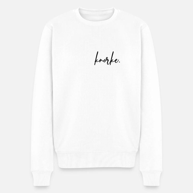 Knorke - Männer Premium Bio Pullover - Weiß