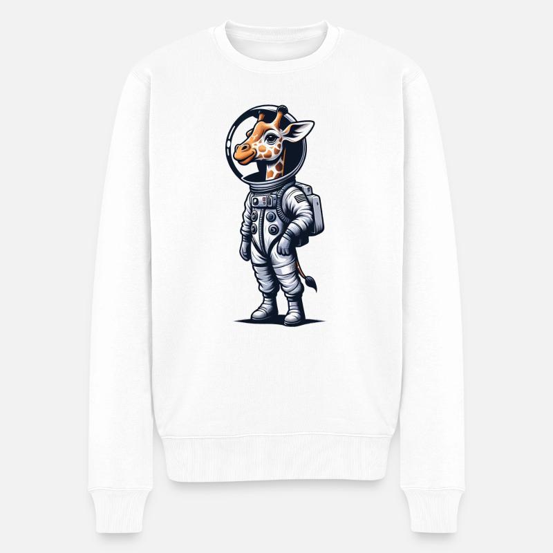 Mignon Girafe Astronaute - Pull Premium bio Homme - blanc
