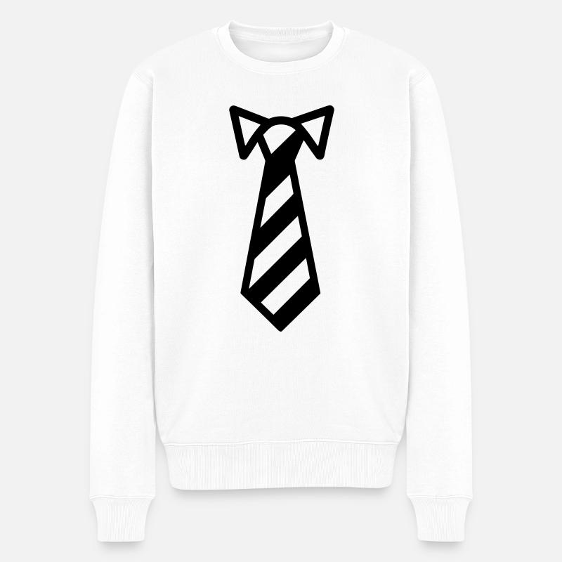 Cravate - Pull Premium bio Homme - blanc