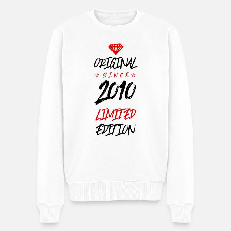 2010 limited edition - Männer Premium Bio Pullover - Weiß