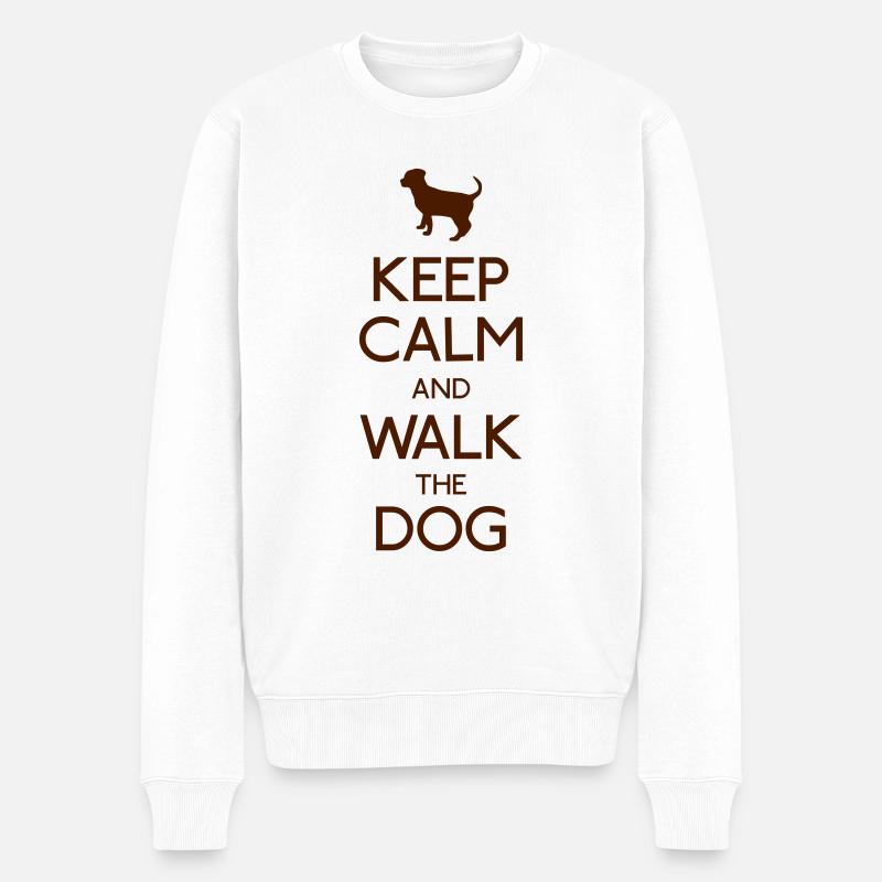 keep calm walk the dog - Pull Premium bio Homme - blanc