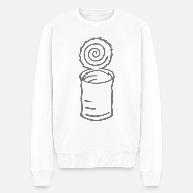 Zinn kann sich bilden - Männer Premium Bio Pullover - Weiß