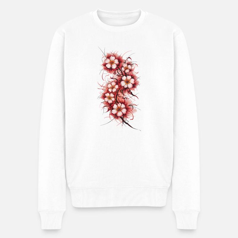 Sakura - Pull Premium bio Homme - blanc