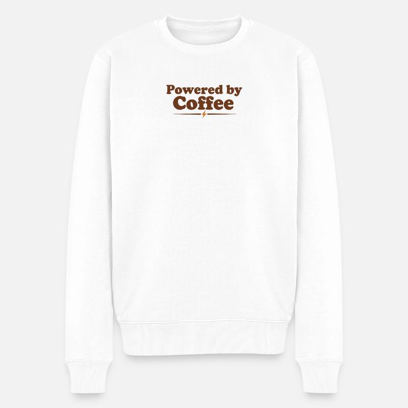 Alimenté par le café - Pull Premium bio Homme - blanc