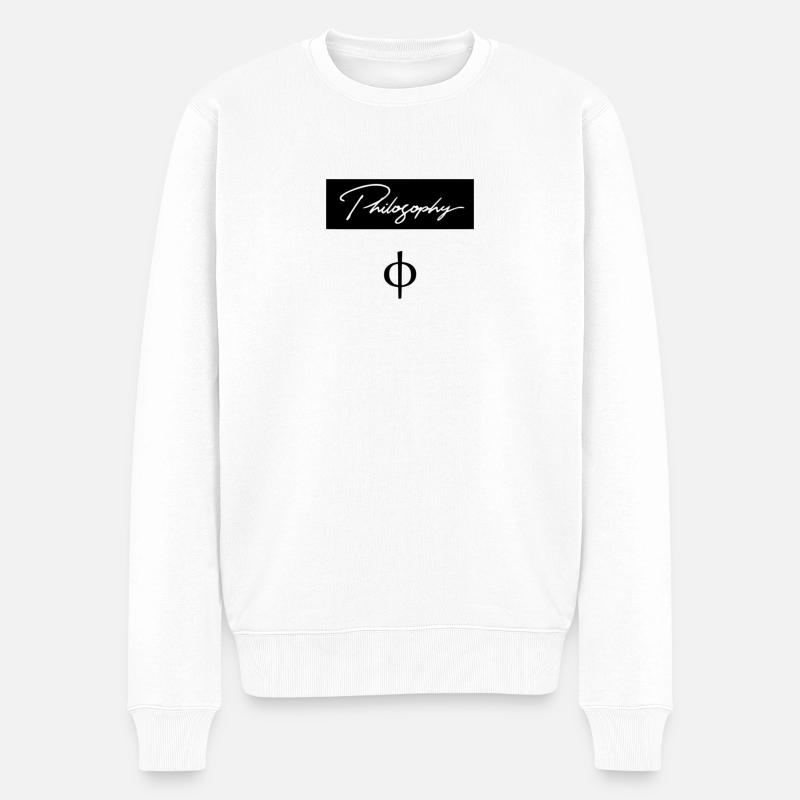 Philosophie φ - Männer Premium Bio Pullover - Weiß