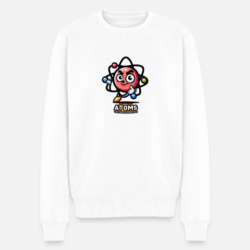 Don't trust Atoms - Männer Premium Bio Pullover - Weiß
