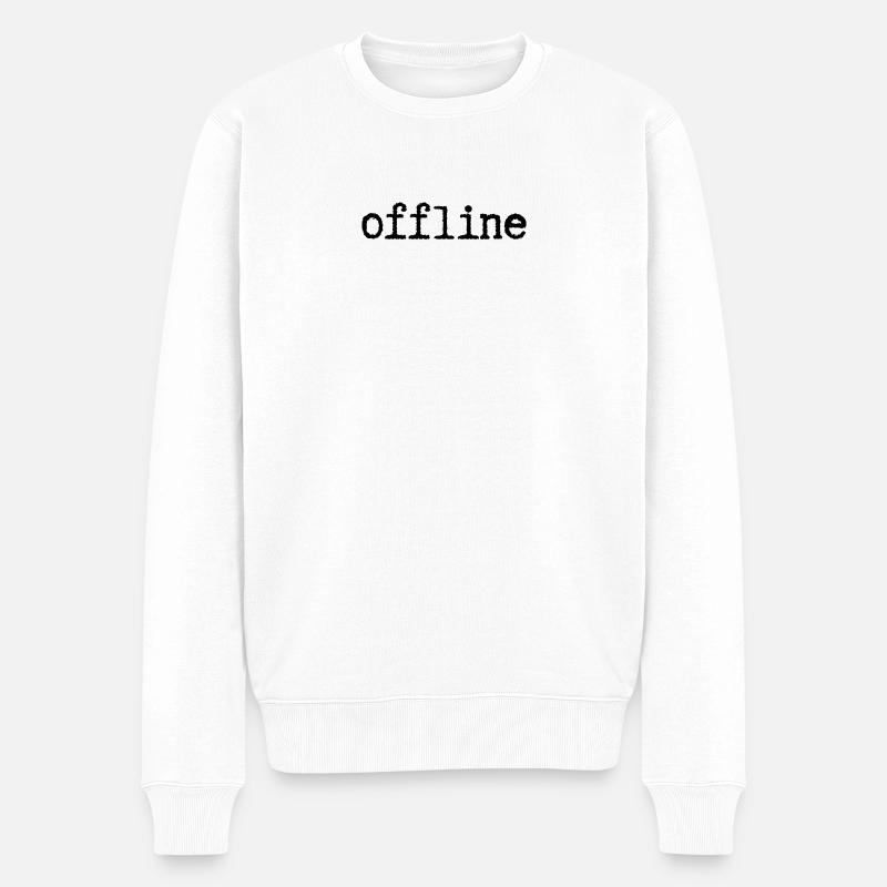 offline - Männer Premium Bio Pullover - Weiß