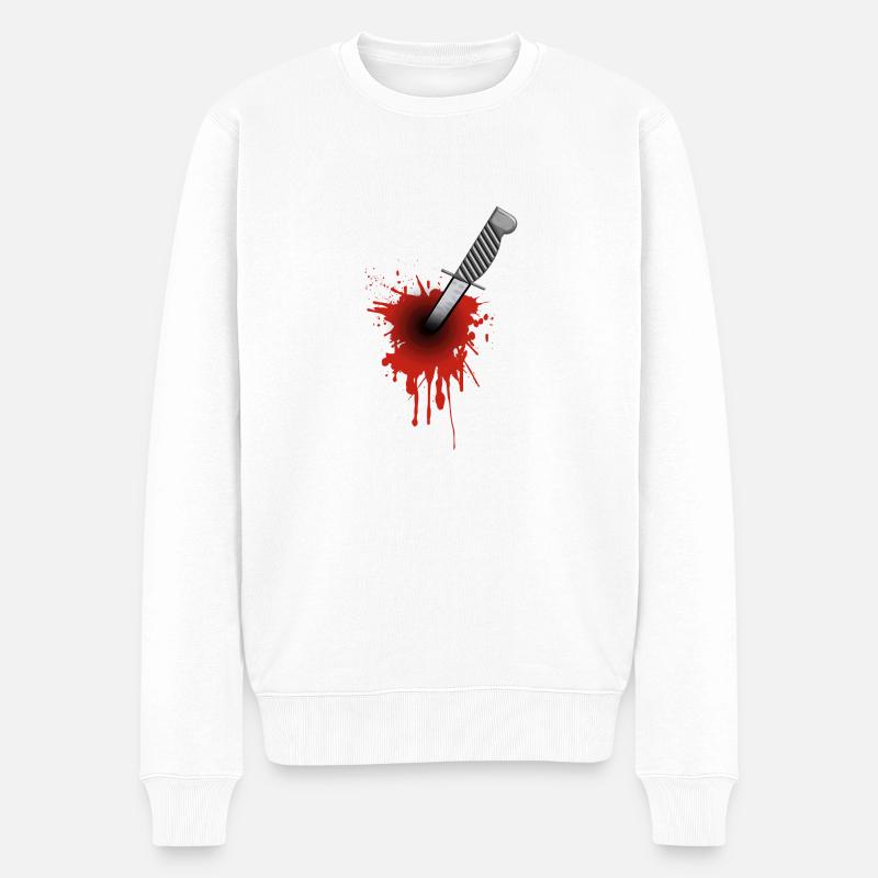 dagger - Männer Premium Bio Pullover - Weiß