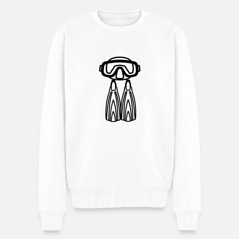masqueetpalmes - Pull Premium bio Homme - blanc