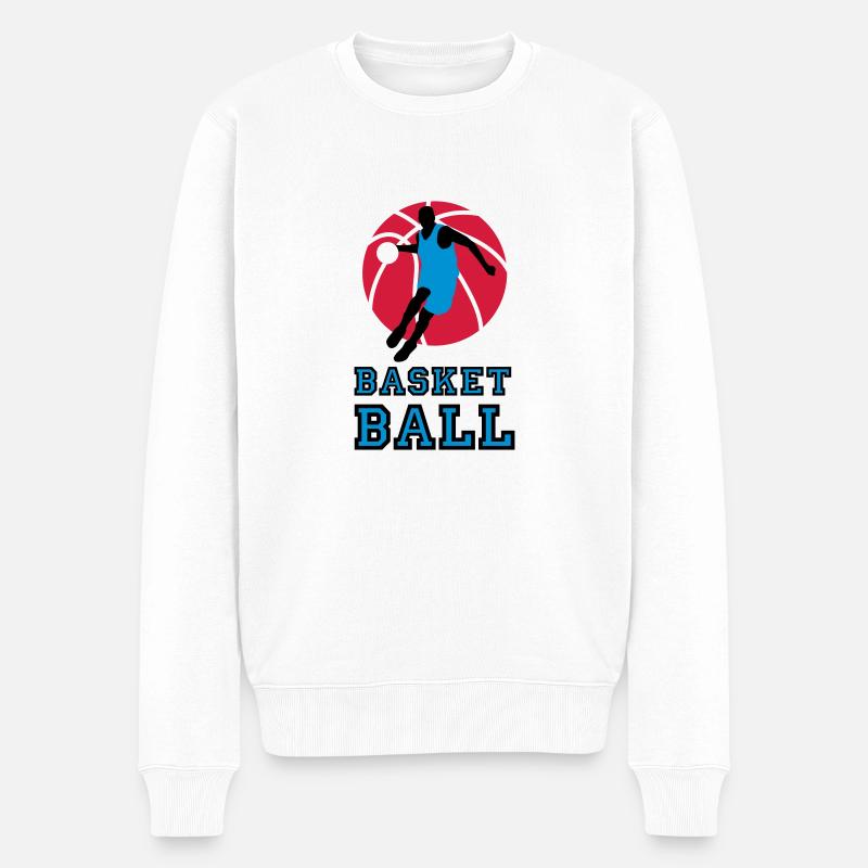 basketball_072011_p_3c - Männer Premium Bio Pullover - Weiß