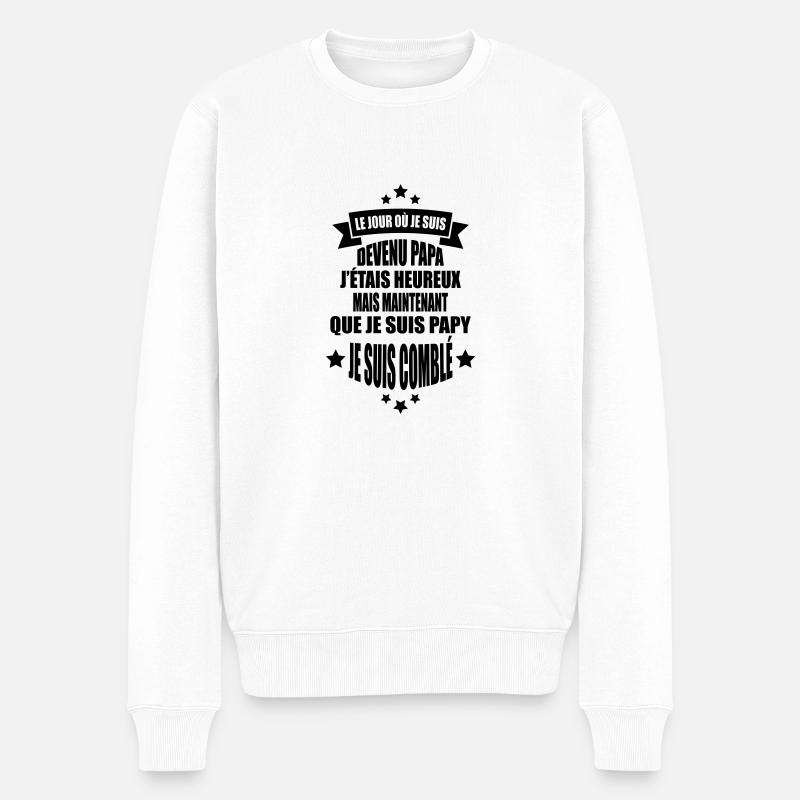 je suis un papy comblé - Pull Premium bio Homme - blanc