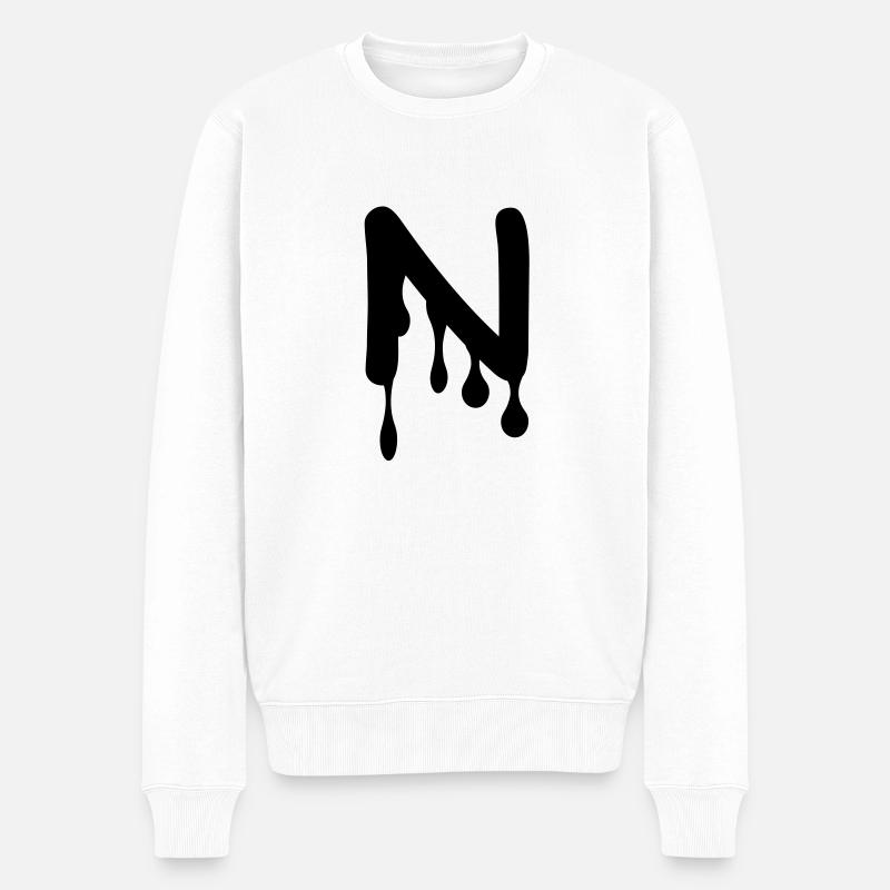 n_comic_graffiti - Pull Premium bio Homme - blanc