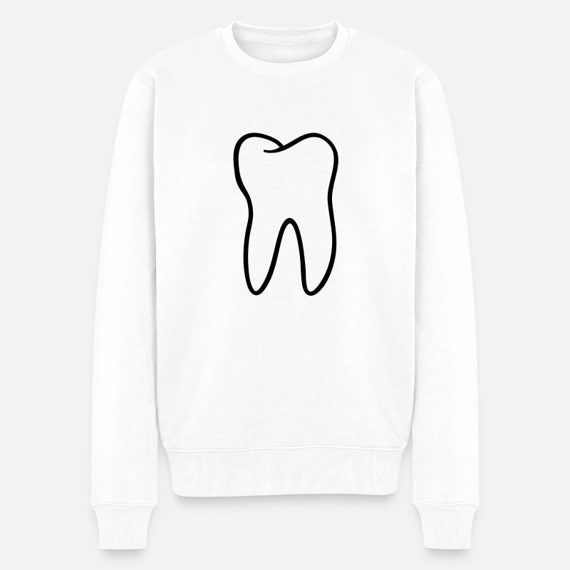 zahn__f1 - Männer Premium Bio Pullover - Weiß