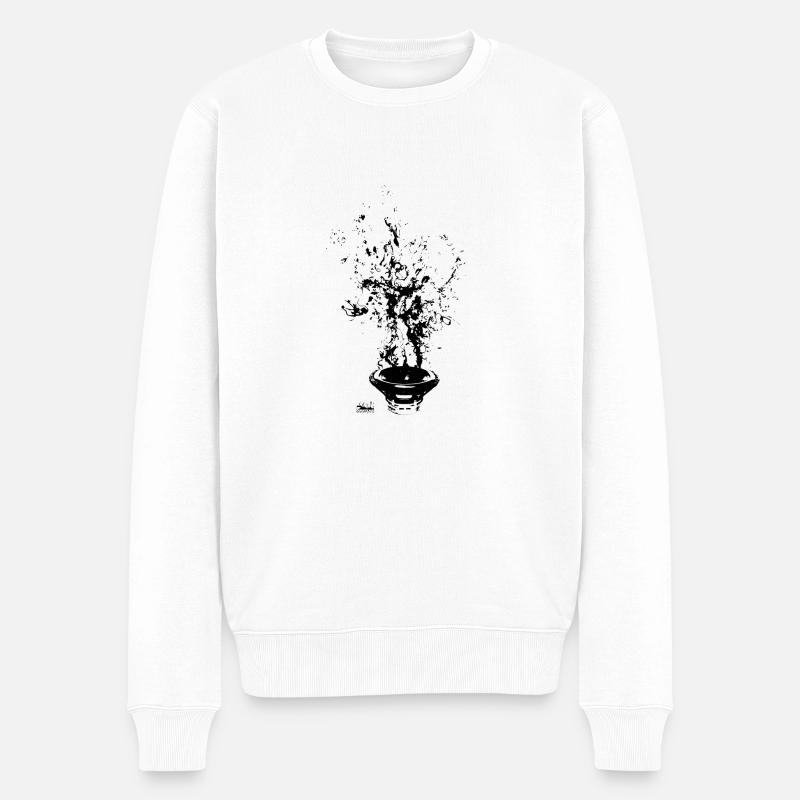 Splashboxen - Männer Premium Bio Pullover - Weiß