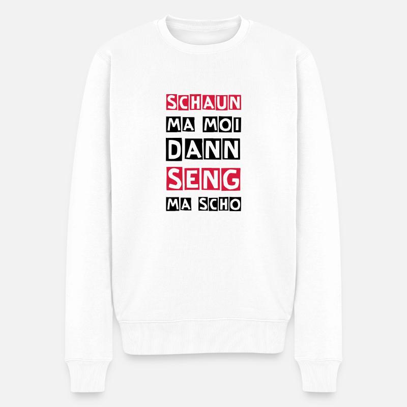 schaun ma moi... - Männer Premium Bio Pullover - Weiß