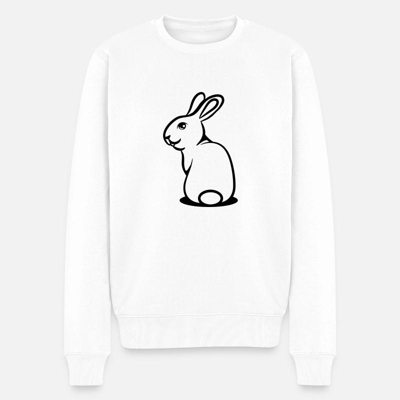 Lapin d'amour douce coquine - Pull Premium bio Homme - blanc