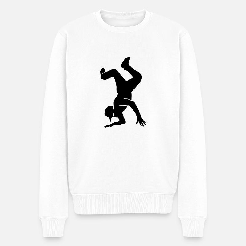Breakdance - Pull Premium bio Homme - blanc