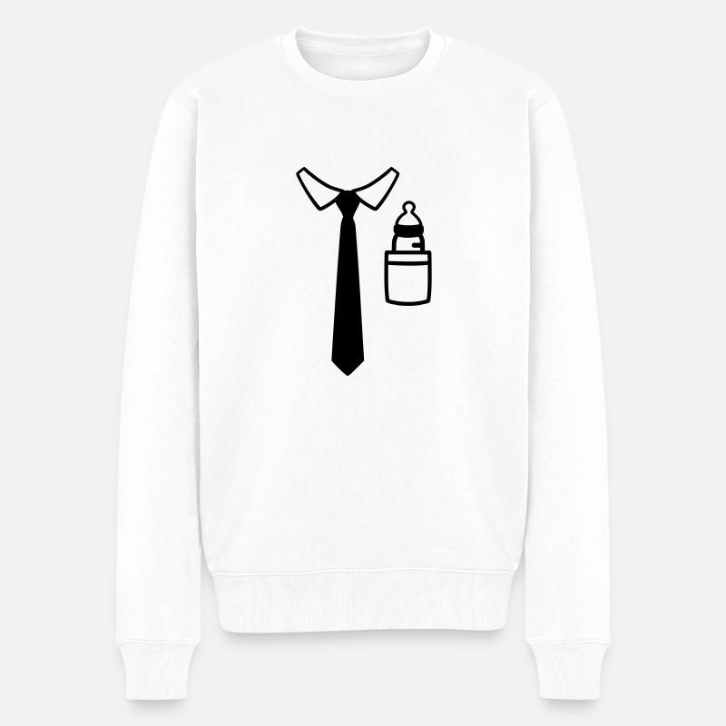 Père - Pull Premium bio Homme - blanc