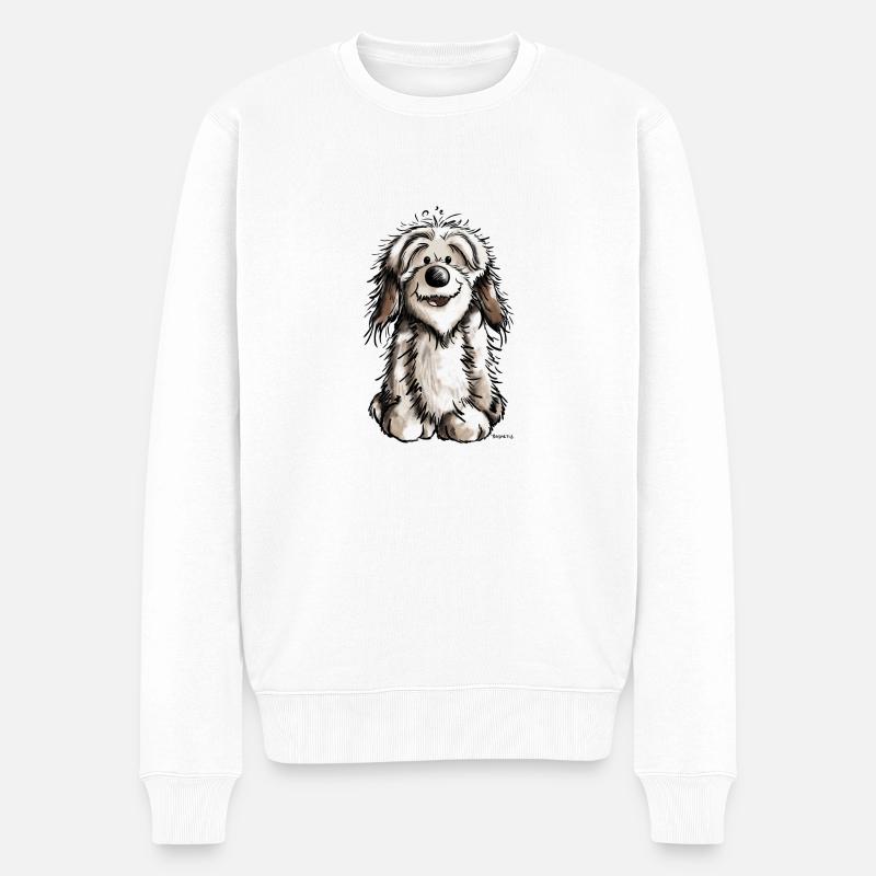 Süßer Havaneser - Männer Premium Bio Pullover - Weiß