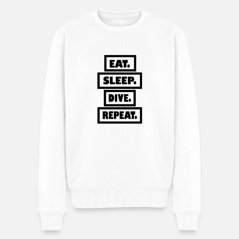 Diving Dive tauchen - Männer Premium Bio Pullover - Weiß