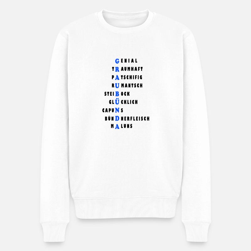 graubünda - Männer Premium Bio Pullover - Weiß