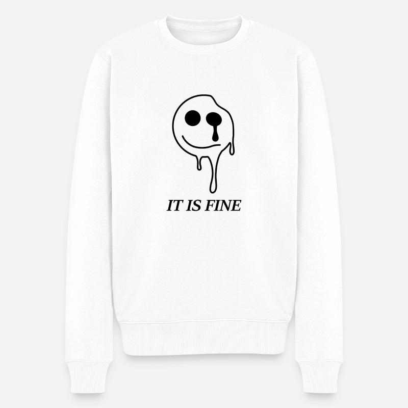 ES IST IN ORDNUNG - Männer Premium Bio Pullover - Weiß