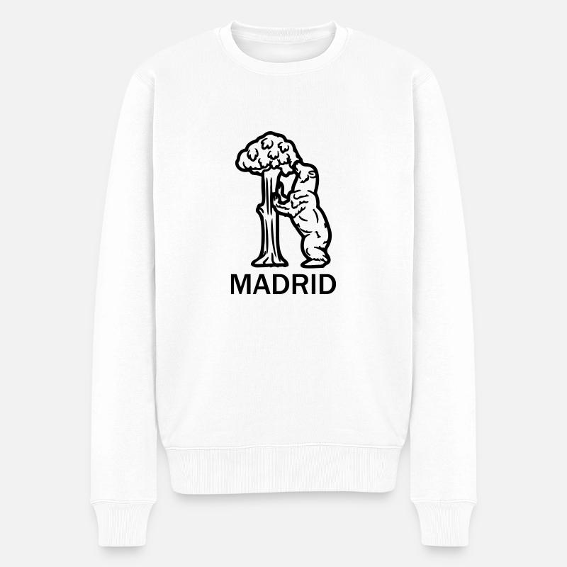Logo de Madrid - Pull Premium bio Homme - blanc