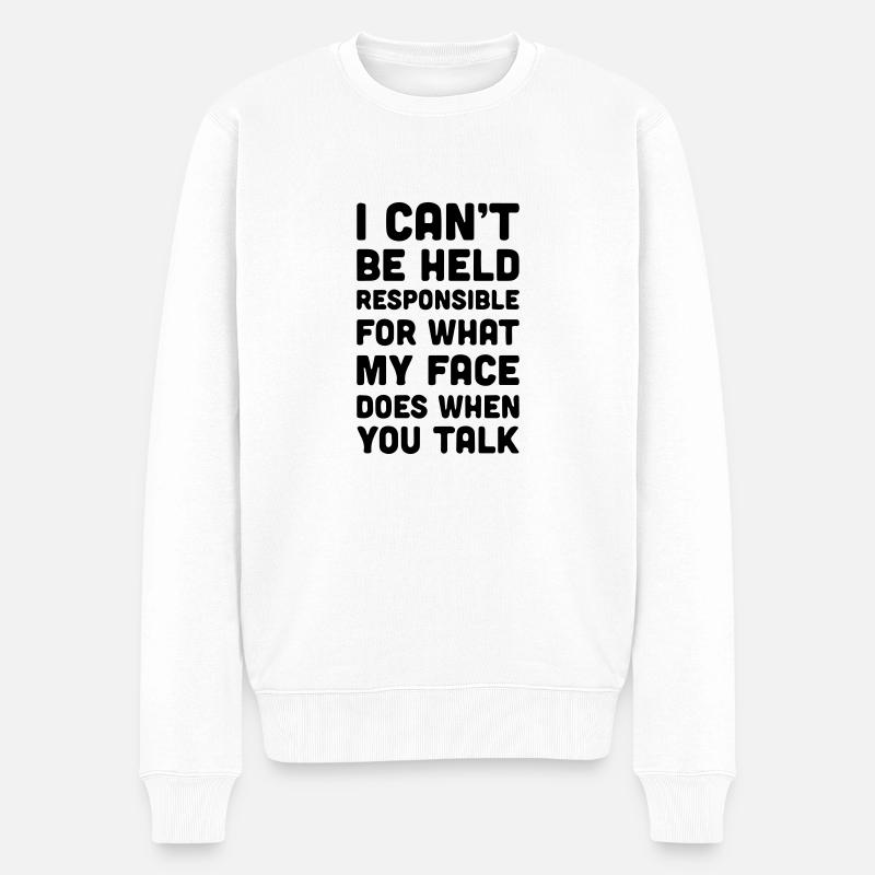 nettes Zitat - Männer Premium Bio Pullover - Weiß