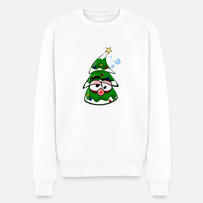 Arbre de Noël ivre - Pull Premium bio Homme - blanc