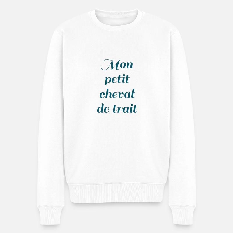 Mon cheval de trait - Pull Premium bio Homme - blanc
