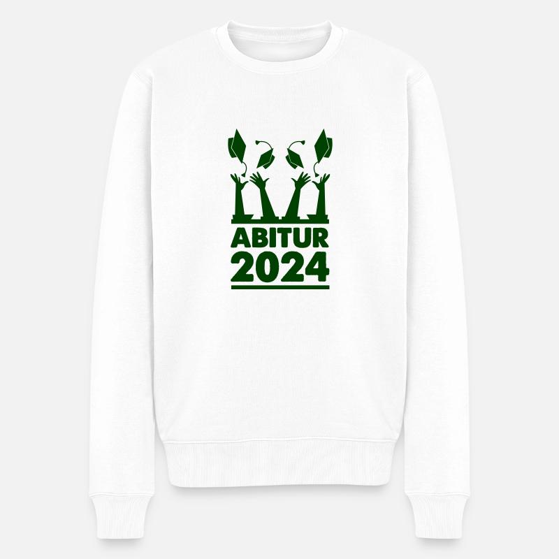 abitur 2024 - Männer Premium Bio Pullover - Weiß