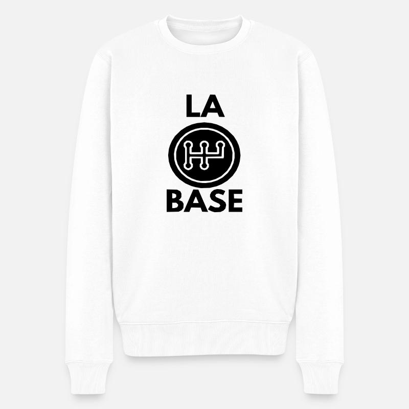 VOITURE ANCIENNE BOITE MANUELLE - Pull Premium bio Homme - blanc